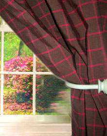 100% Cotton Plaid Drapes and Curtains