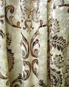 Damask Velvet Polyester Drapes and Curtains