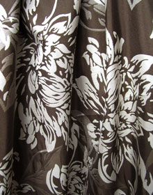 Chrysanthemum Floral Polyester Drapes and Curtains