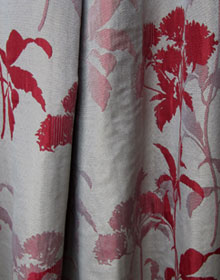 Geranium Floral Polyester Drapes and Curtains